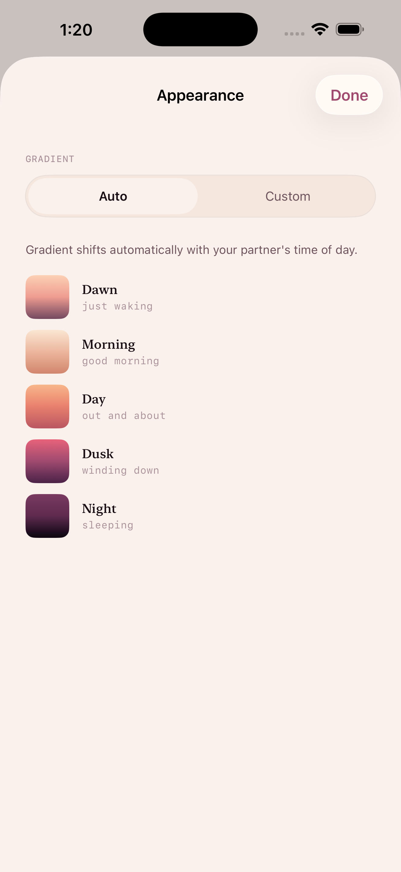 synqd gradient settings